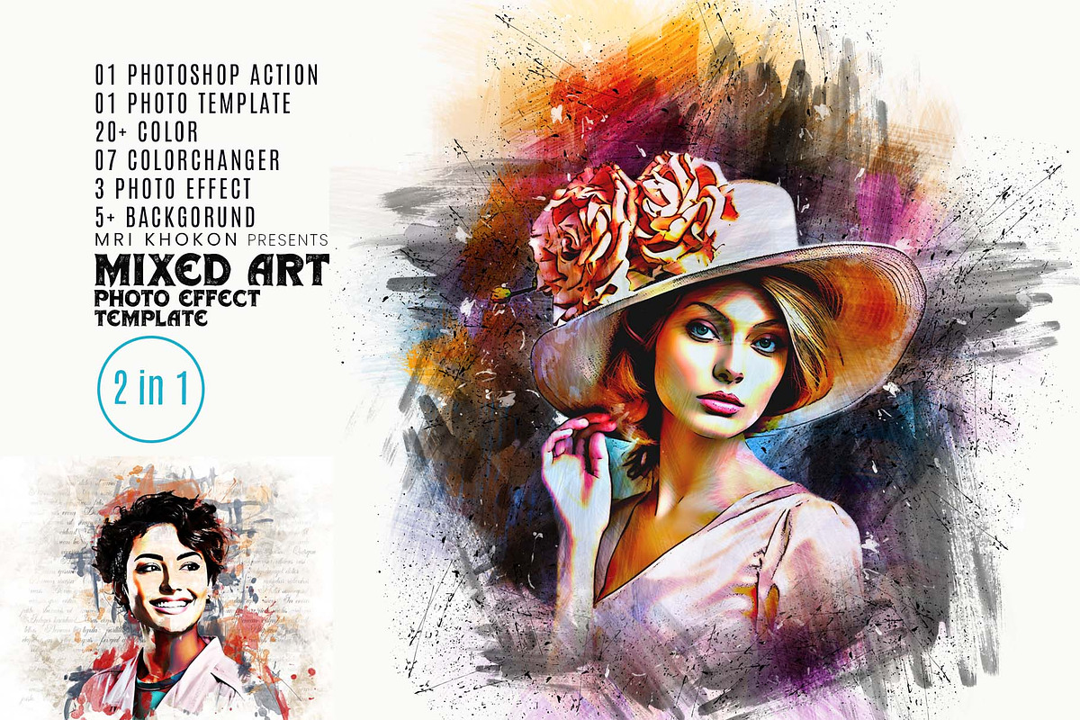 Mixed Art photo Effect, an Action Add-On by MRI STUDIO (Photo 1 of 15)
