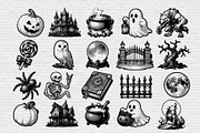 Halloween Vintage Engraving Vol.01, an Object Illustration by Alara Studio (Thumbnail 2 of 5)