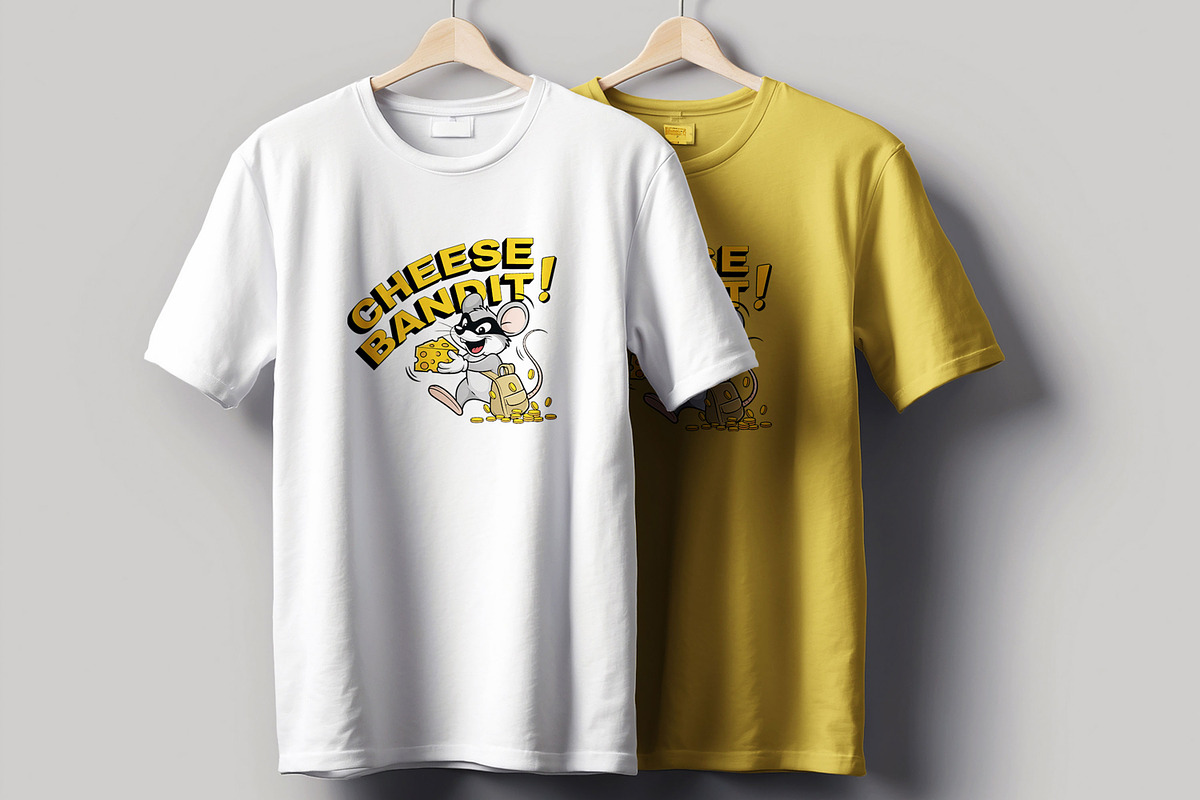 Cheese Bandit T Shirt Design Layout, a Stationery Template by MightyDesign (Photo 1 of 6)
