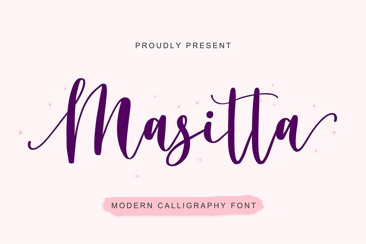 Masitta | Calligraphy Font, a Script Font by Yuby Creative (Photo 1 of 6)