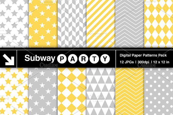 Gray & Yellow Geometric Papers preview 3