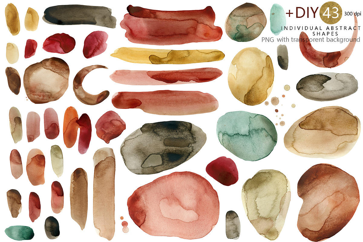 Watercolor Shapes & Texture, an Object Graphic by FineArt (Photo 15 of 16)