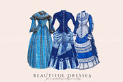 Victorian and Regency Dress Clipart, an Illustration by Secret Helper (Thumbnail 3 of 6)
