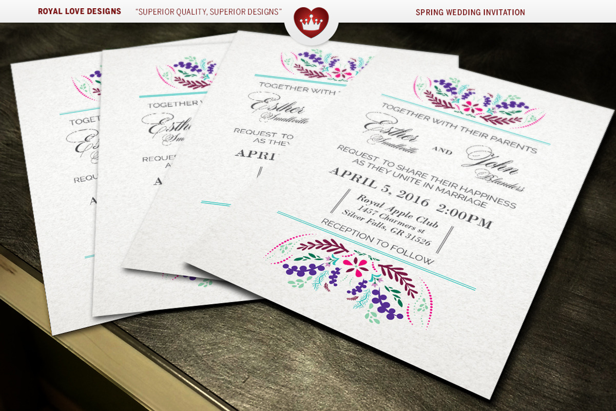 Spring Wedding Suite, a Stationery Template by Royallove (Photo 2 of 7)