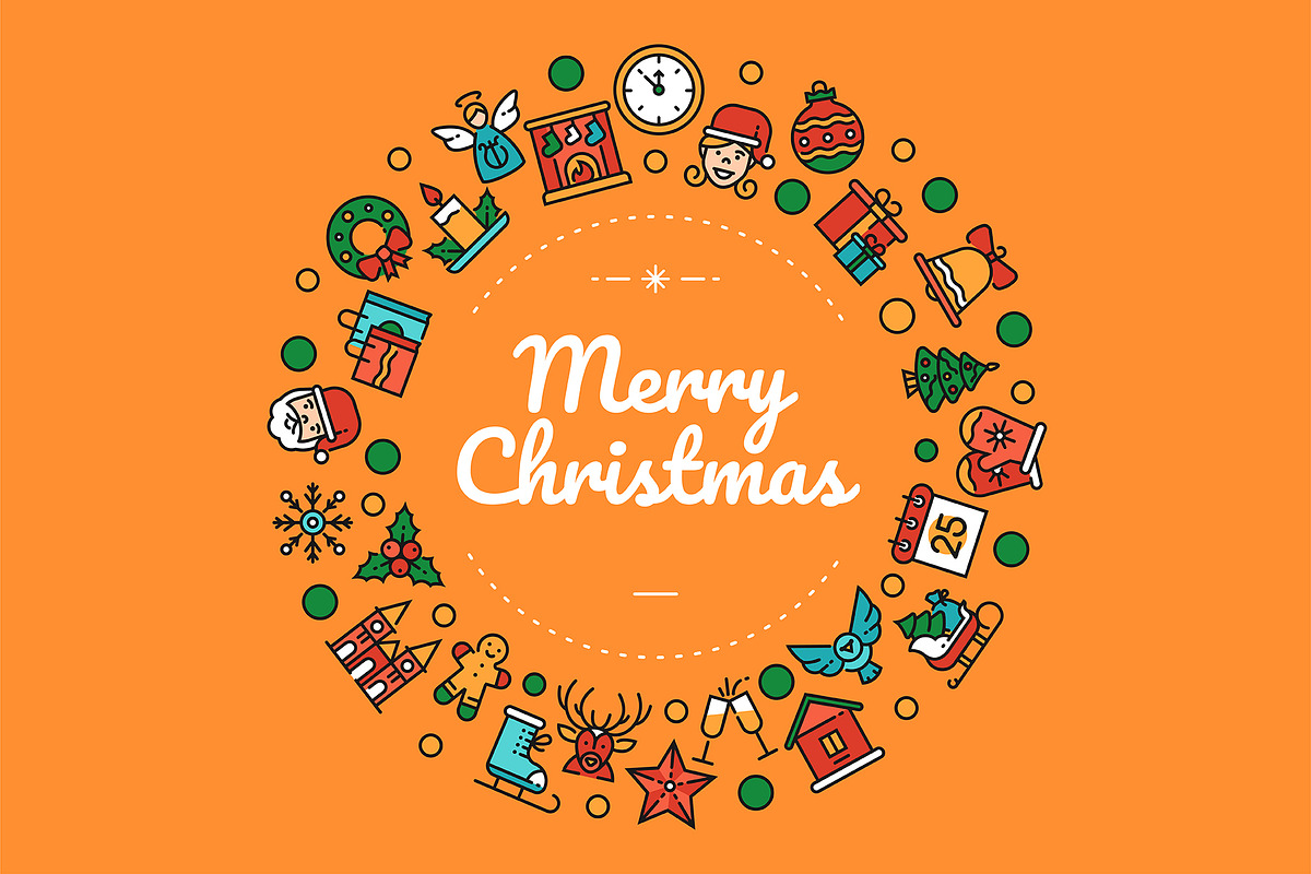 Christmas Line Icons Set + Bonuses, an Outline Icon by Boyko Pictures (Photo 6 of 14)