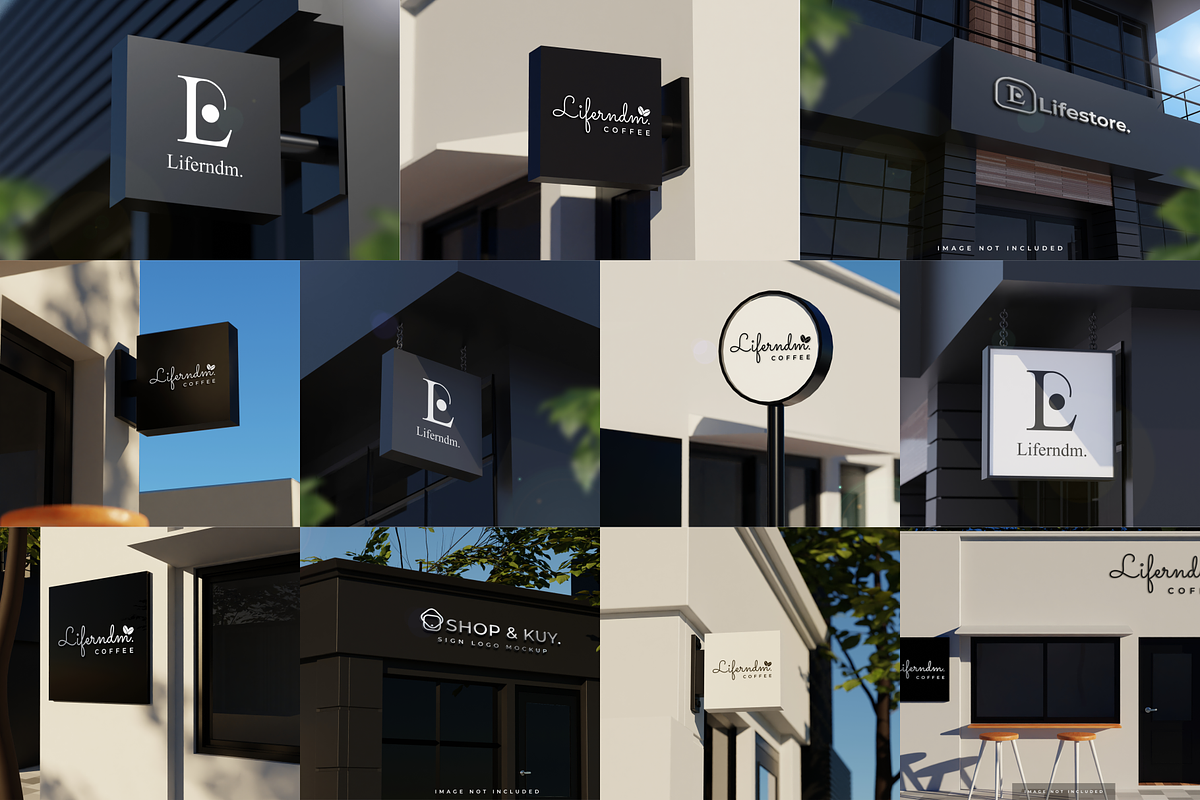 Sign logo mockup vol#01, an Advertising Mockup by mockupocka (Photo 2 of 13)