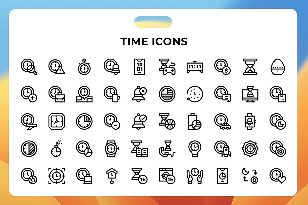 Time Icons, a Duotone Icon by Wencory (Photo 1 of 2)