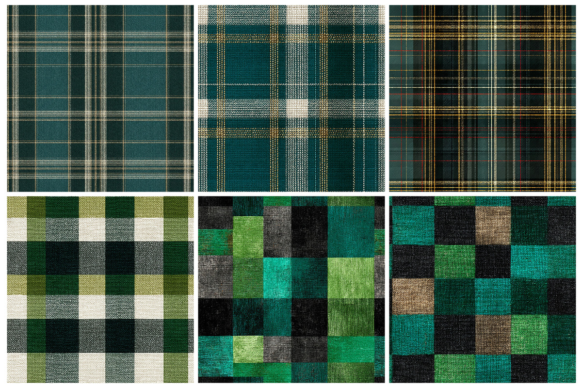 Emerald Green Tartan Plaid Pattern, a Texture Graphic by CitraGraphics (Photo 4 of 8)