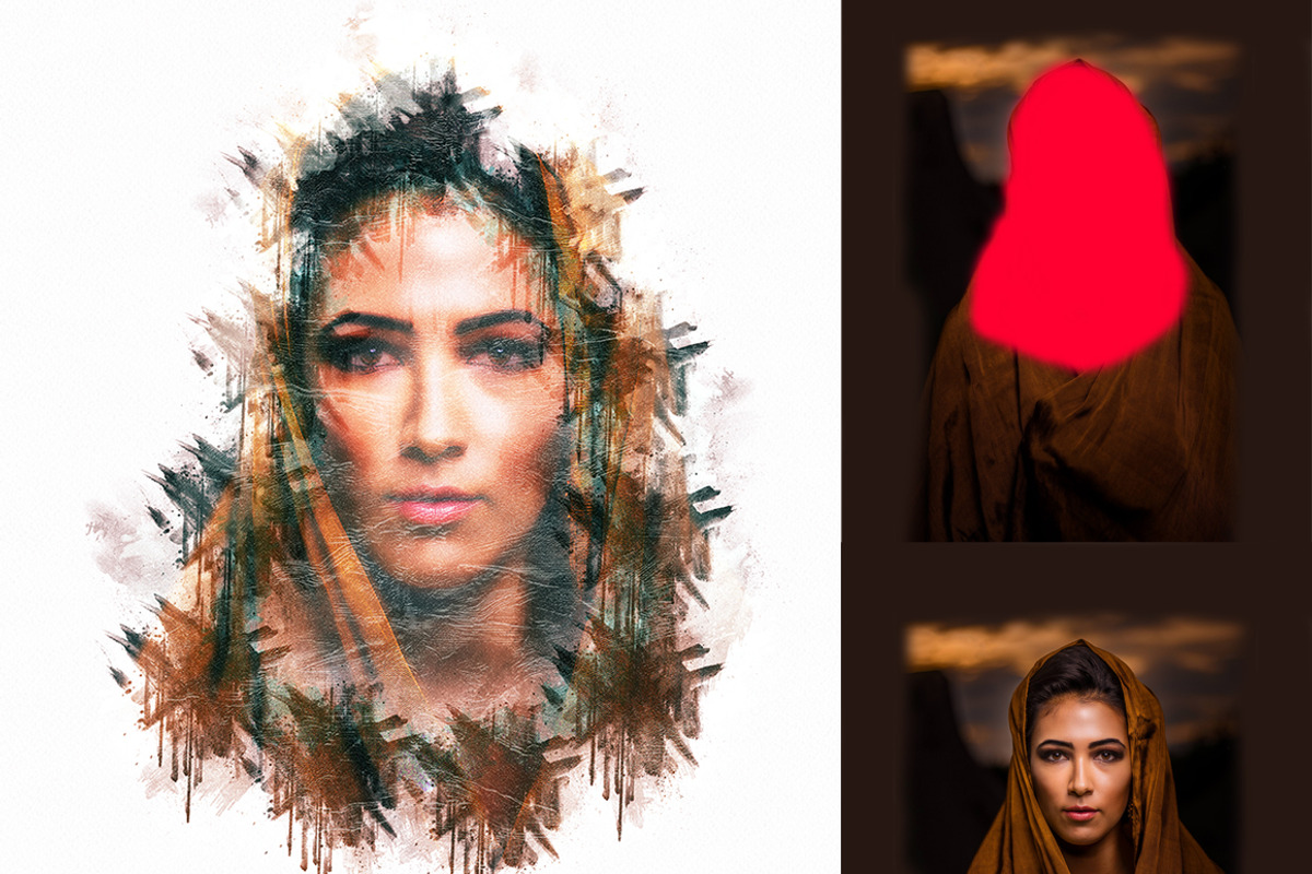 Paint Watercolor Photoshop Action, an Action Add-On by MRI STUDIO (Photo 7 of 8)