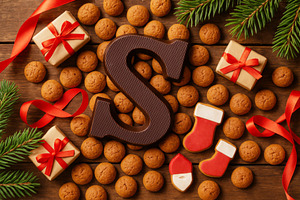 Sinterklaas celebration with chocola, a Photo by Dvoevnore photos