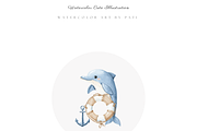 Whale Clipart Set, a Decorative Illustration by Pati Paints (Thumbnail 3 of 10)