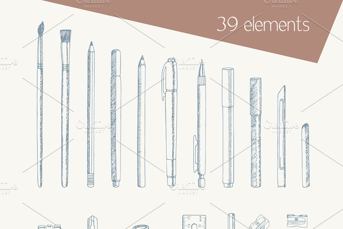 Hand sketched stationery collection., a Decorative Illustration by Milla Mi (Photo 2 of 3)