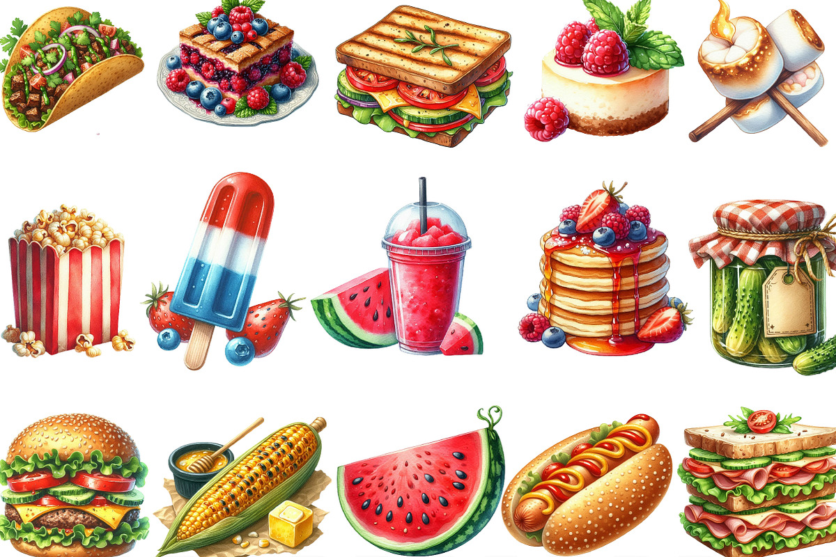 Outdoor Party Food PNG, an Illustration by Designking (Photo 2 of 4)