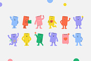 Mobile phone character. Icons set, an Outline Icon by My.Ordinarty (Thumbnail 4 of 9)