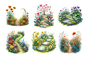 Flower Garden Pathway Clipart, an Illustration by Daily.Designs (Thumbnail 2 of 4)