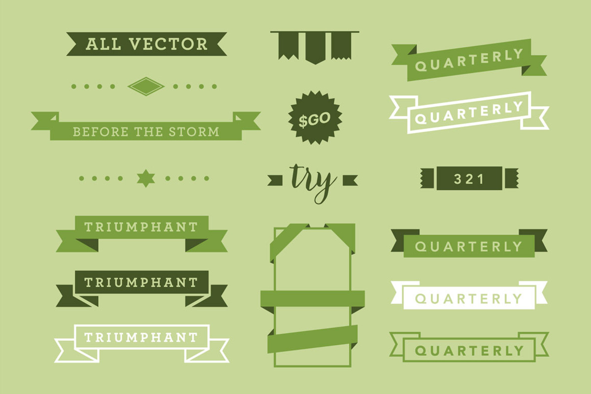 Vector Ribbon Pack preview 2