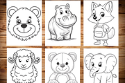 Baby Animal Coloring Pages for Kids, a Brochure Template by LA Design (Thumbnail 2 of 10)