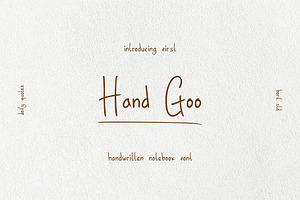 Hand Goo - Handwritten note