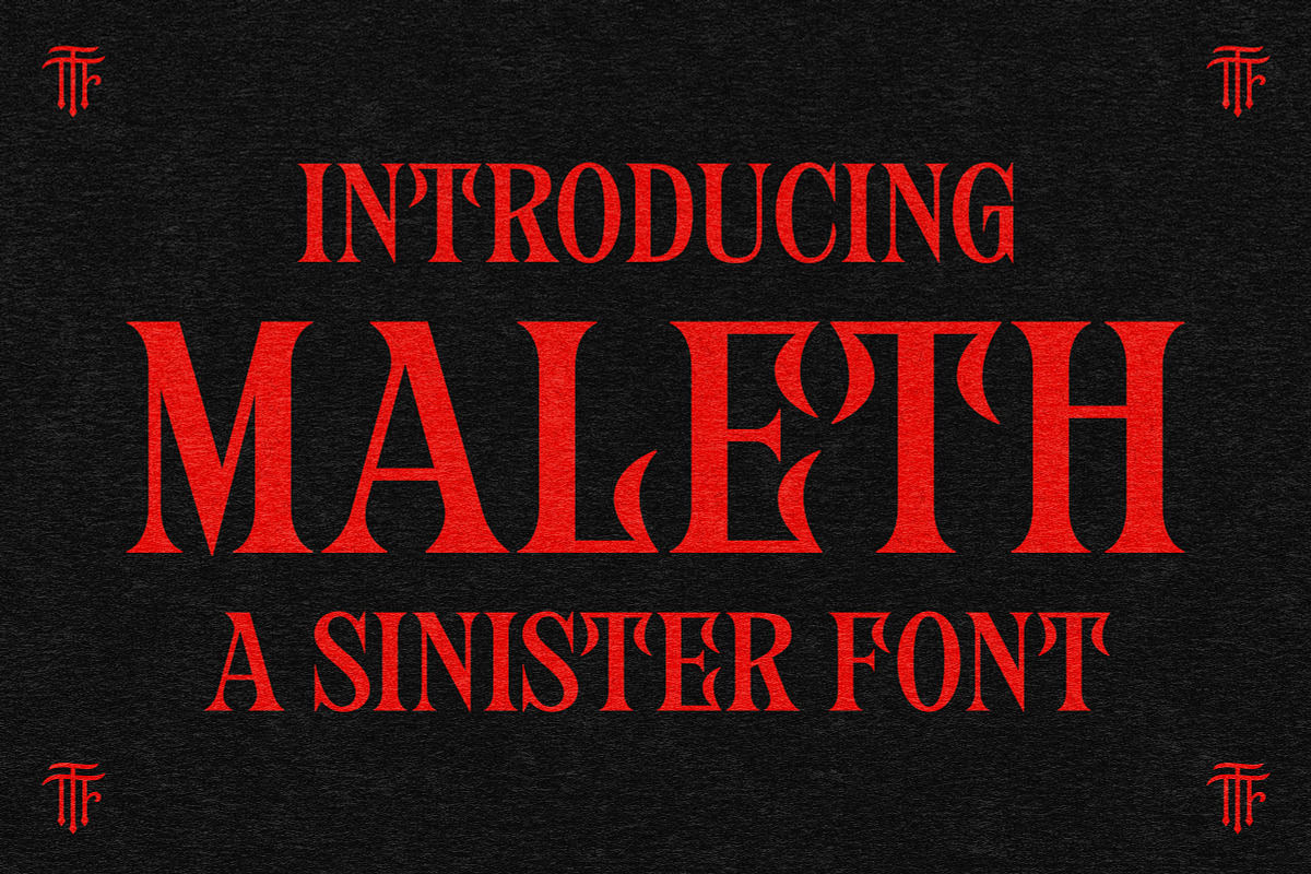 Maleth - A Classic Horror Font, a Serif Font by The Type Fella (Photo 1 of 8)
