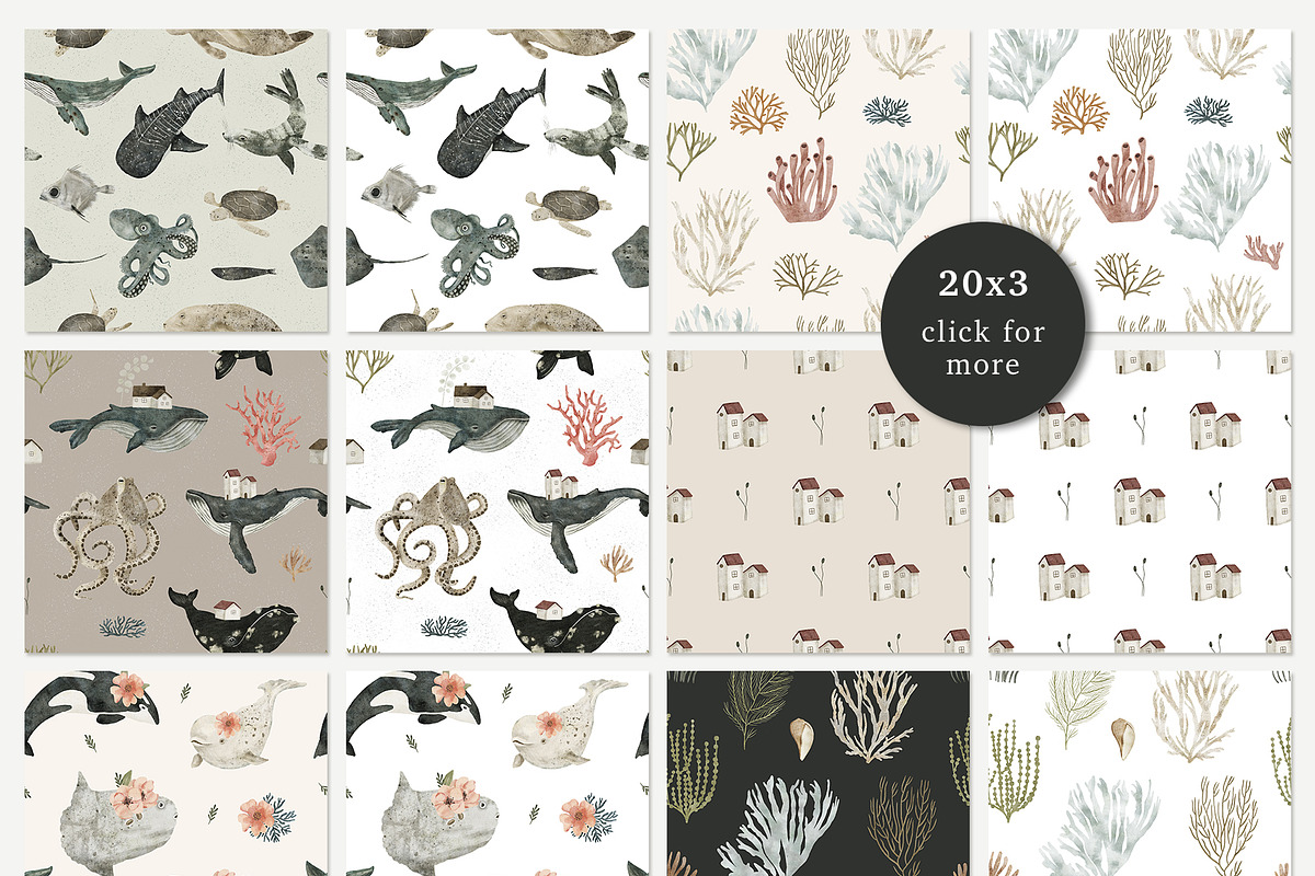 AQUATALES | 170+ elements, an Animal Illustration by Oksana Stepova (Photo 14 of 19)