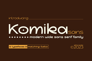 Komika Sans - Modern wide sans serif, a Sans Serif Font by Zafara Studios