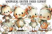 Whimsical Easter Chick Clipart, an Illustration by OK Design (Thumbnail 1 of 6)