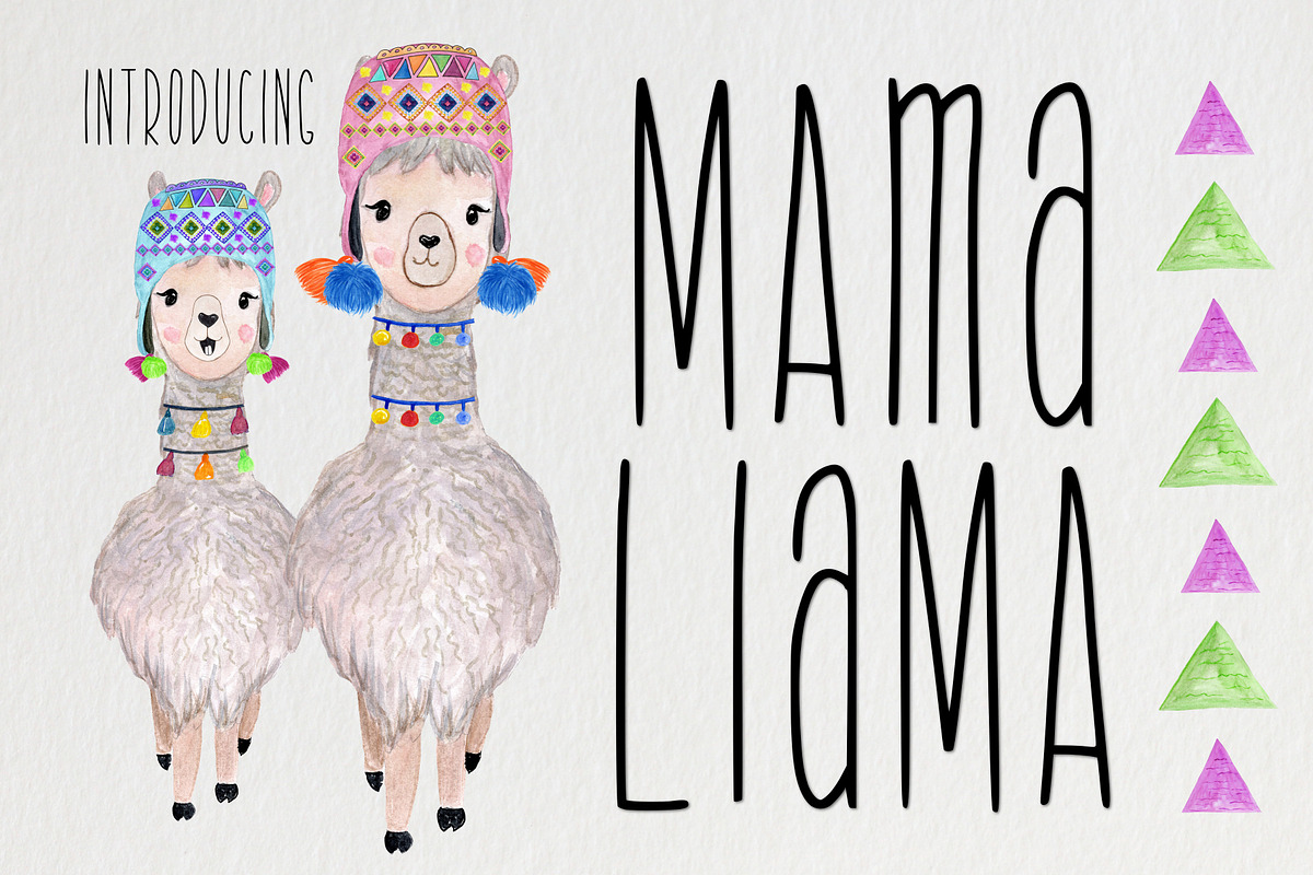 Mama Llama, a Font by Kitaleigh (Photo 1 of 3)