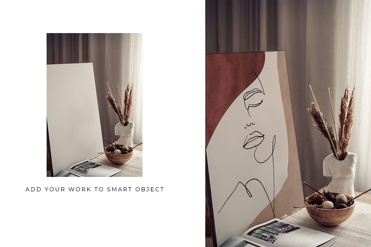 WHITE CANVAS. MOCKUP BUNDLE., a Poster Template by OntheMoon (Photo 5 of 10)