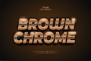 Text Effect Brown Chrome, a Layer Style Add-On by Navy Graphic