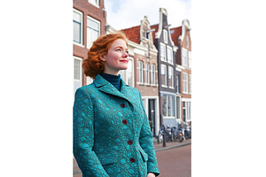 Redhead Dutch Woman in Textured Coat, an Architecture Photo by Lermont51