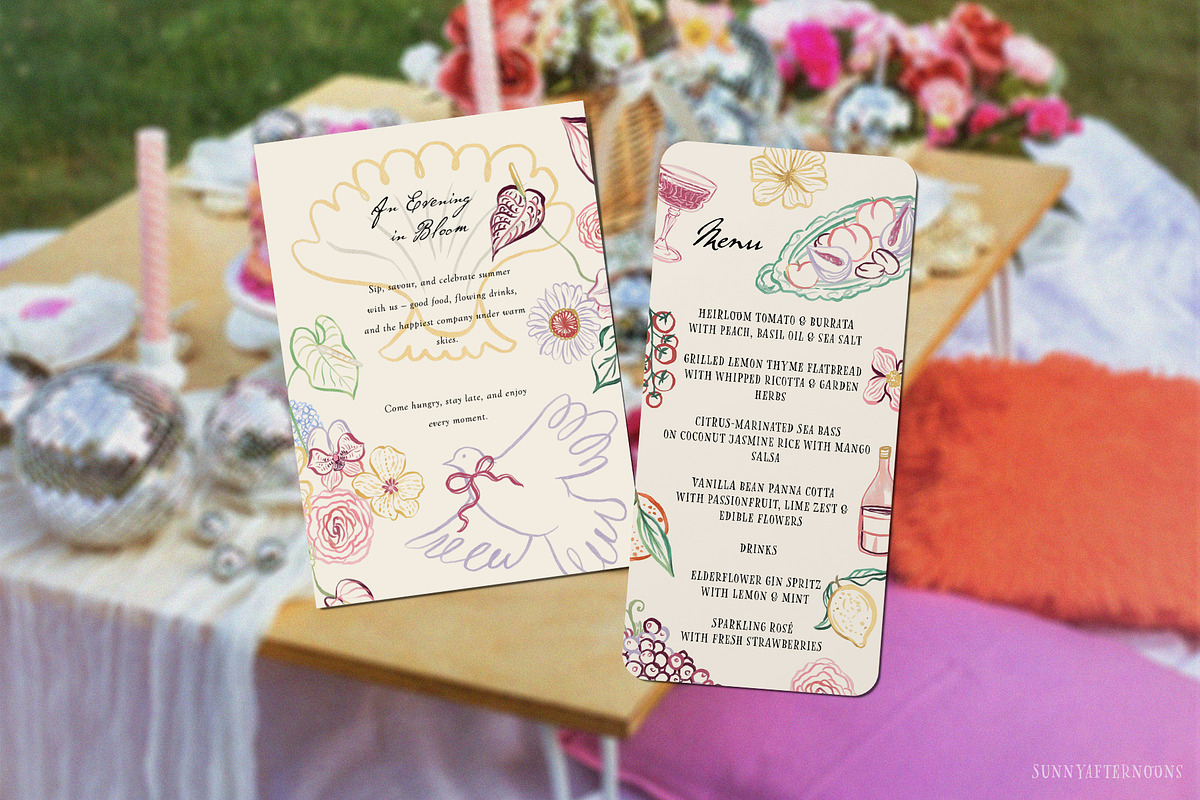 Painterly Whimsy Summer Party Icons, an Illustration by SunnyAfternoons (Photo 7 of 13)