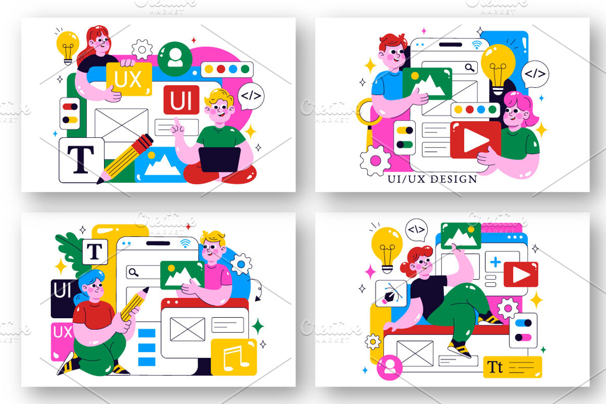 10 Ui Ux Design Vector Illustration, a Technology Illustration by denayunebgt (Photo 2 of 4)