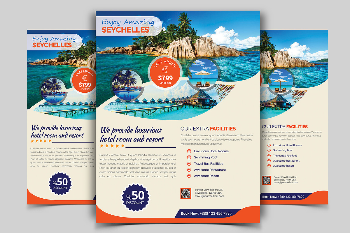 10 Travel Flyers Bundle 90% OFF, a Flyer Template by Imagine Design Studio (Photo 4 of 12)