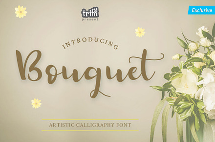 Bouquet Handwritten Script Font, a Script Font by TrimStudio