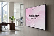 4K Ultra HD TV Screen Mockup, a Wearable Device Mockup by graphypix (Thumbnail 1 of 4)