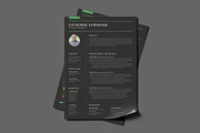 Black Modern Resume Template / CV, a Resume Template by PixelStudio (Thumbnail 2 of 6)