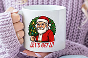 Funny Santa Claus Let’s Get Lit PNG, an Illustration by Daily.Designs (Thumbnail 4 of 5)
