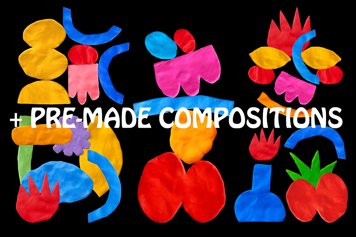 GEOMETRIC ABSTRACT PLASTICINE SHAPES, a Texture Illustration by okchizh (Photo 8 of 14)