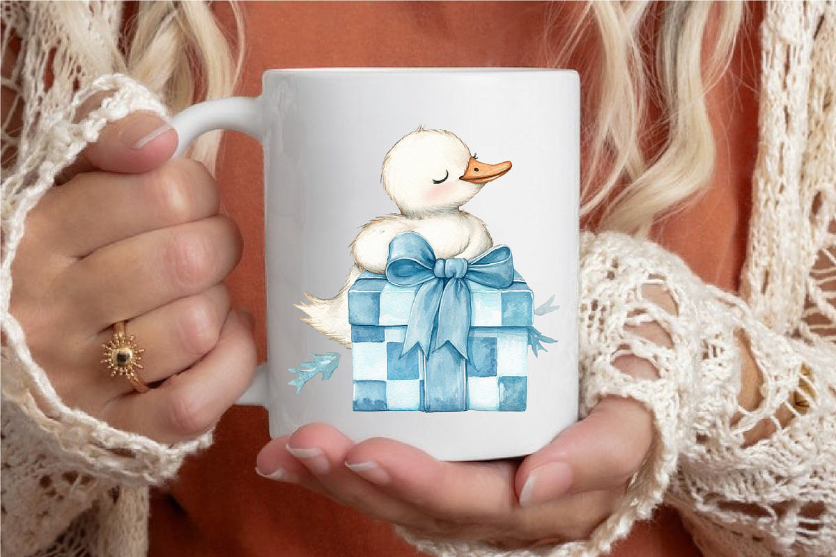 Watercolor Blue Silly Goose Clipart, a Seasonal Illustration by designcity5 (Photo 5 of 5)