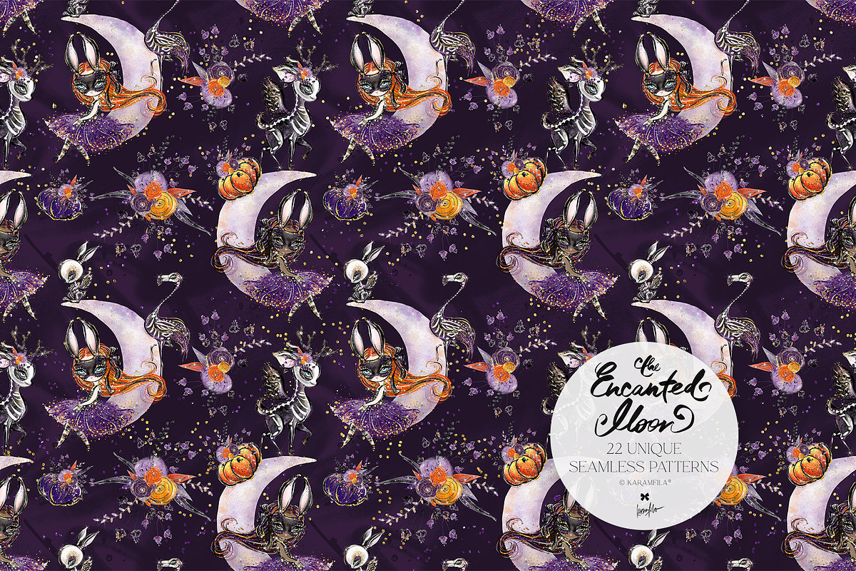 Halloween Gothic Woodland Patterns, a Pattern Graphic by KaramfilaS (Photo 15 of 28)