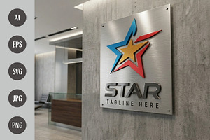 Star Logo Design with Colorful, a Branding & Logo Template by Saba Vector