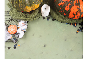 Halloween green frame background, a Holiday Photo by Lifemorning