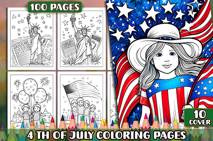 4 th of July Coloring Pages, an Object Graphic by protabsorkar11