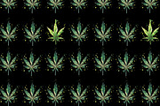 Watercolor cannabis, a Pattern Graphic by lenavetka87 (Thumbnail 3 of 3)