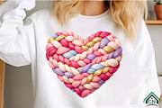 Glitter Crochet Yarn Valentine Heart, an Illustration by Craft Nest (Thumbnail 4 of 8)