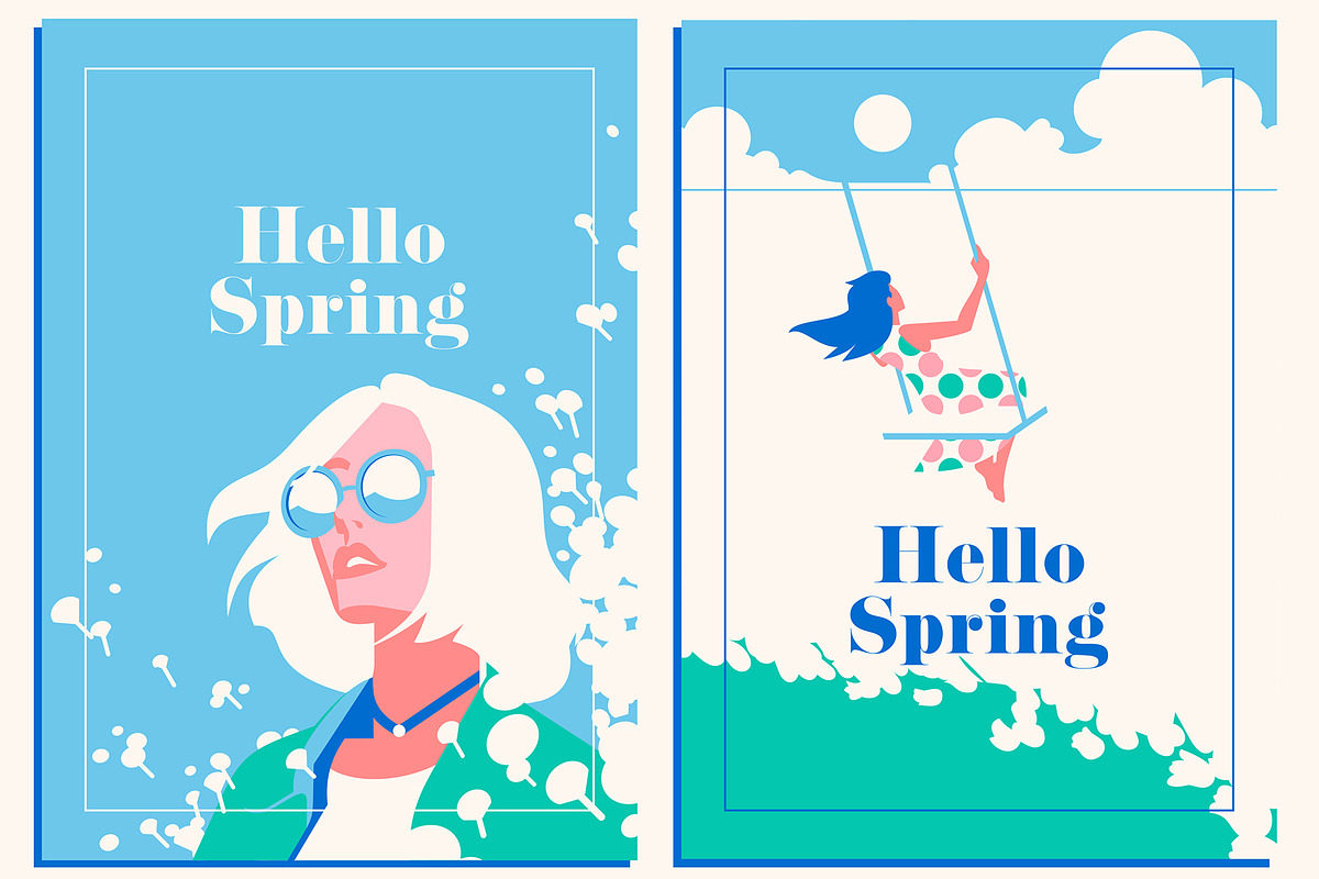 8 Spring Posters & Sale Banners, a Decorative Illustration by Alexander Baidin (Photo 5 of 7)