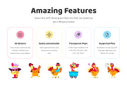 Turkey Cartoon Stickers Set, an Emoji Icon by Vectors Market (Thumbnail 2 of 6)