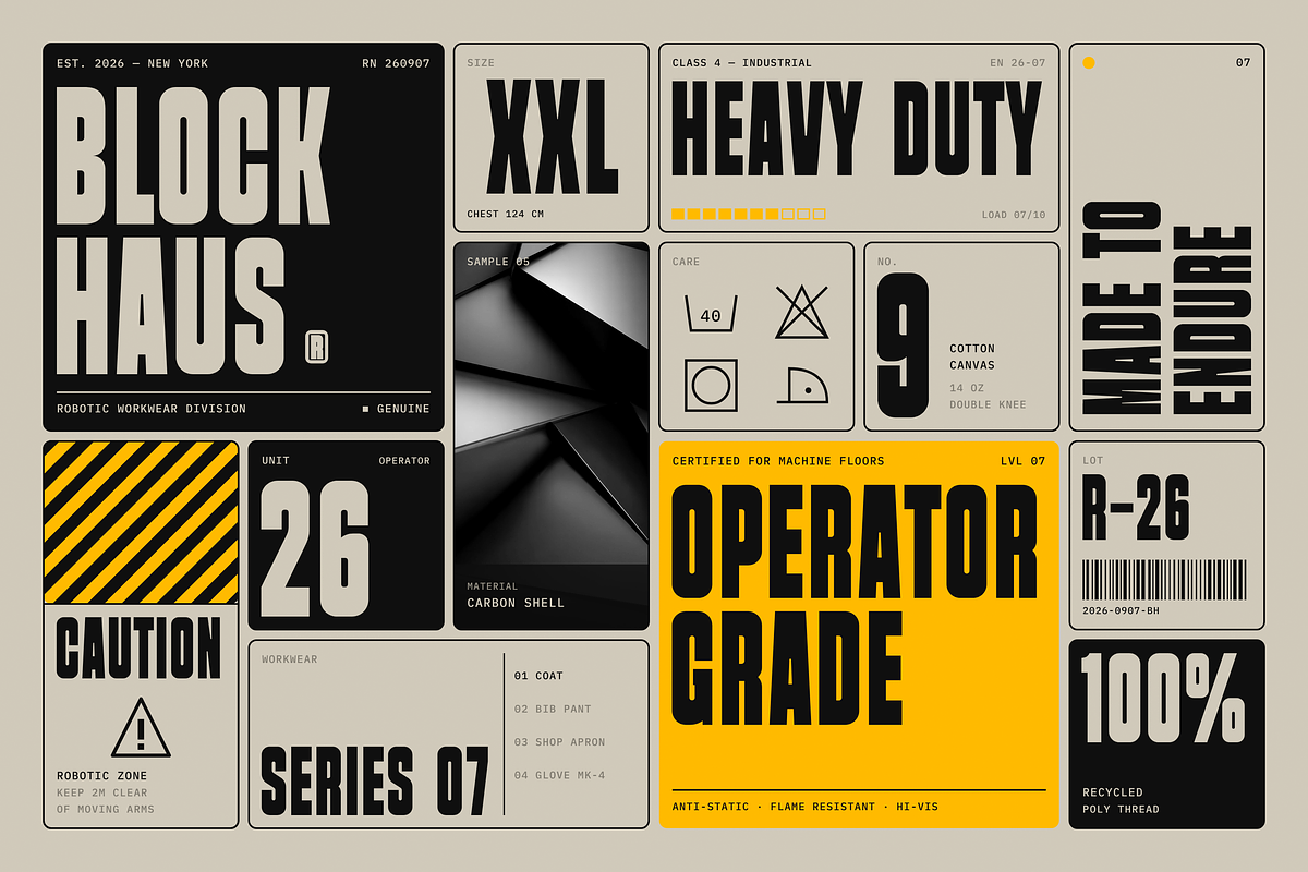 Blockhaus - Condensed Display, a Sans Serif Font by HipFonts (Photo 2 of 11)