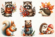 Watercolor Fall Woodland Clipart, an Illustration by Rose Art (Thumbnail 4 of 4)