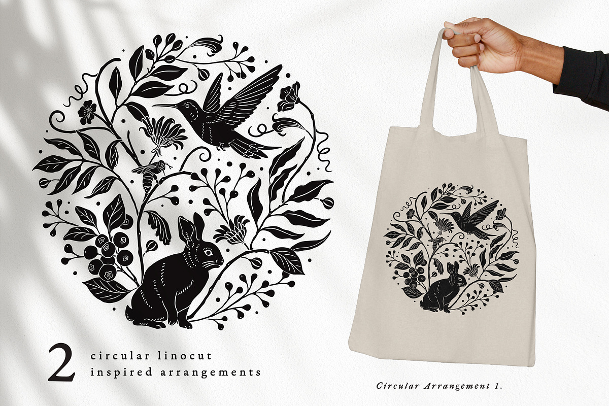 Shadow Garden Vector Collection, a Decorative Illustration by rouxsupplyco (Photo 6 of 17)
